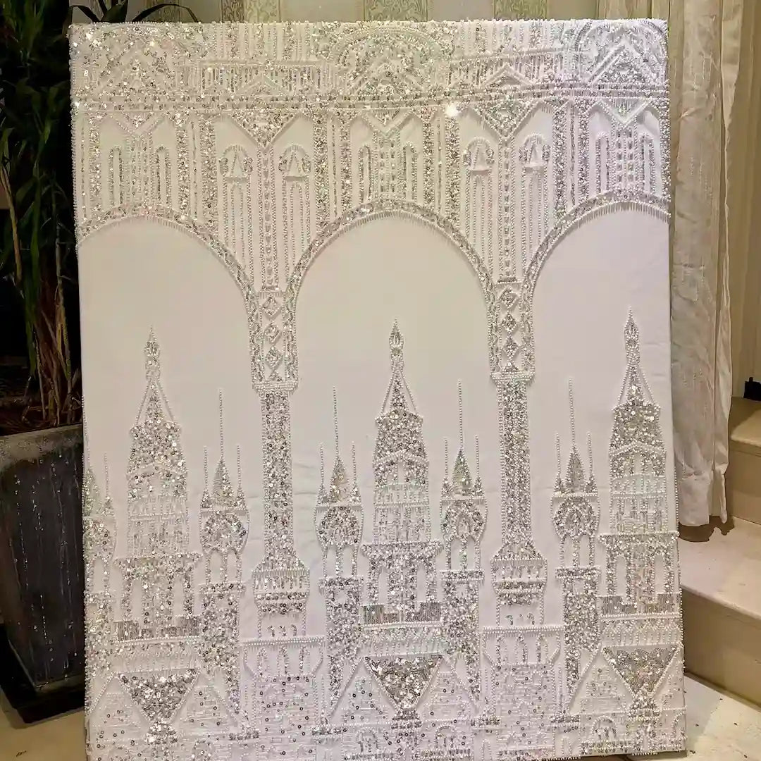 DIY Castle Pattern Wall Art