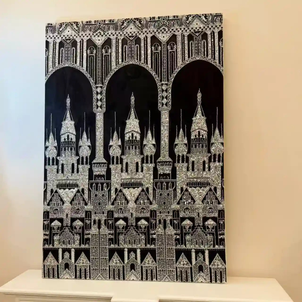 DIY Castle Pattern Wall Art