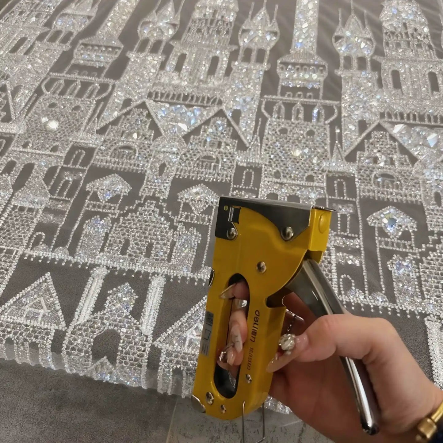 DIY Castle Pattern Wall Art