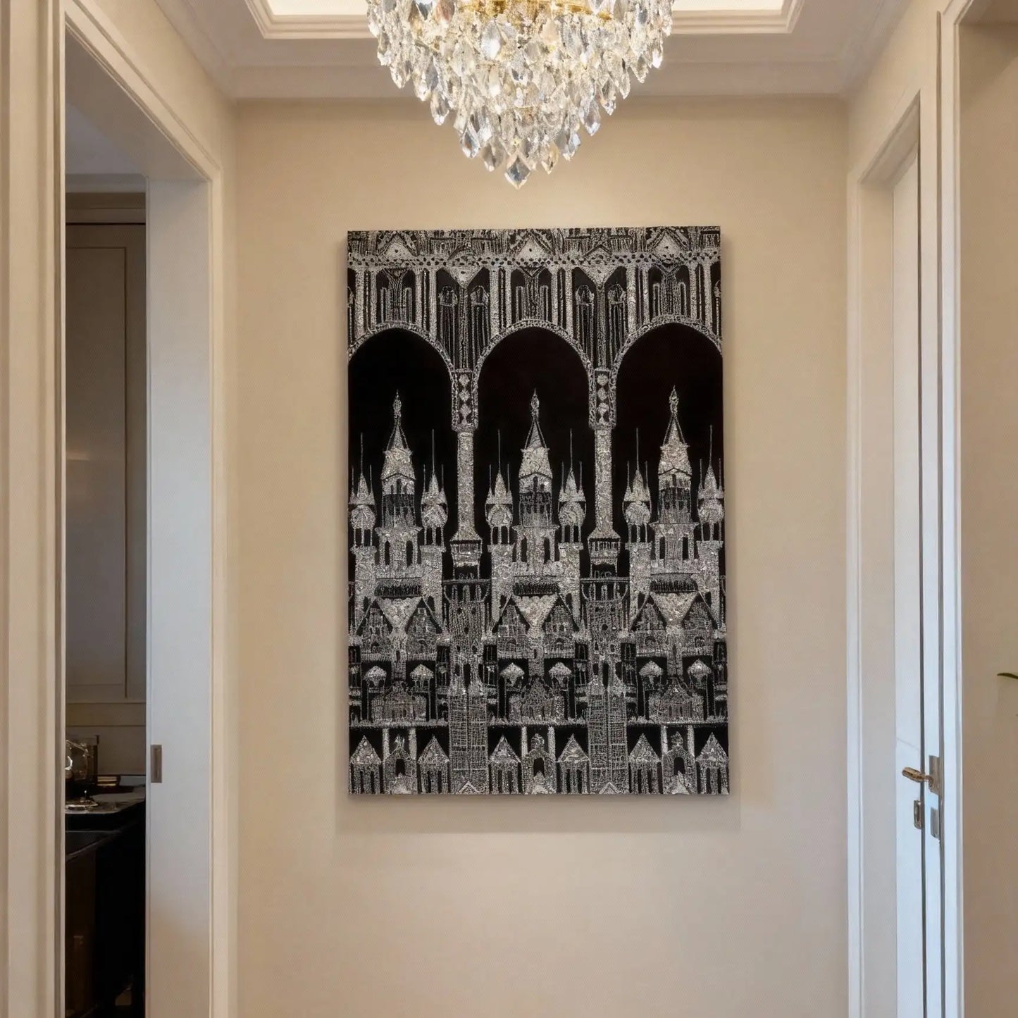 DIY Castle Pattern Wall Art