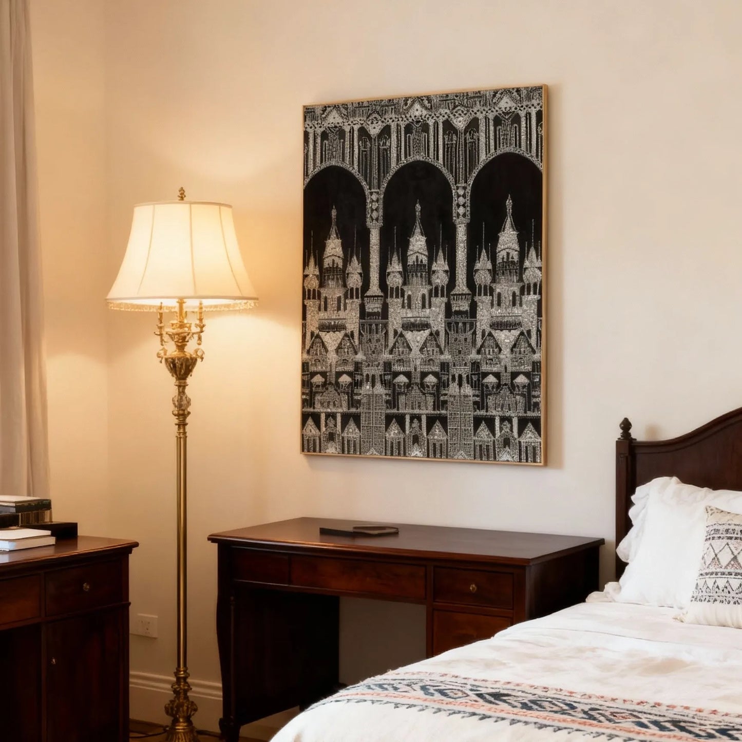 DIY Castle Pattern Wall Art